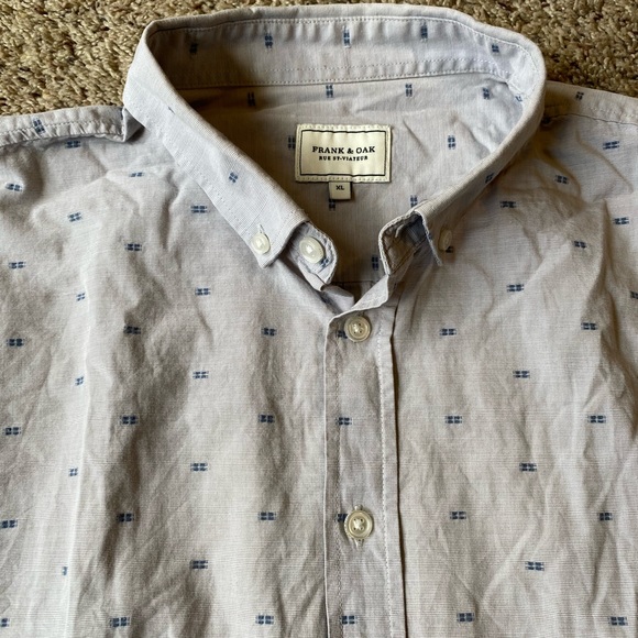 Frank & Oak Button Down Shirt XL No Flaws Gray - Picture 1 of 6